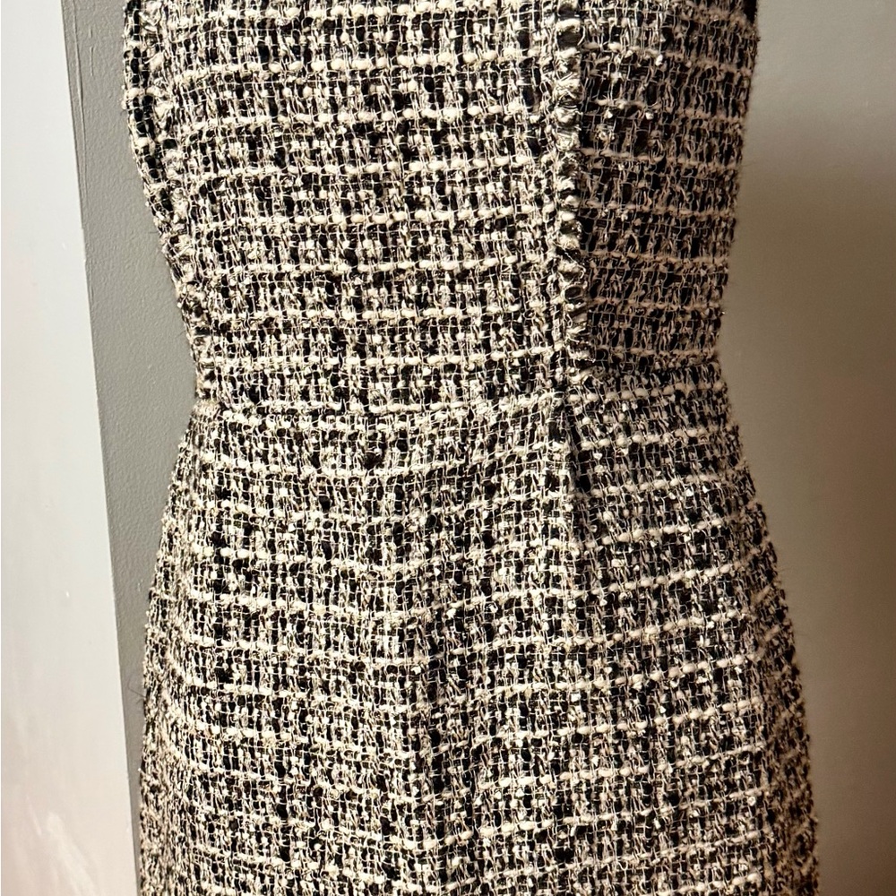 J. Crew Black and White Tweed Dress
